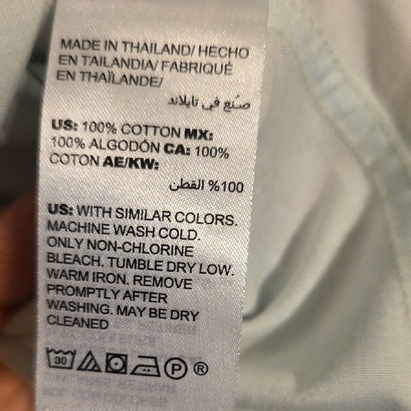 Chico's Pastel Blue and Yellow Shirt - Picture 8 of 11